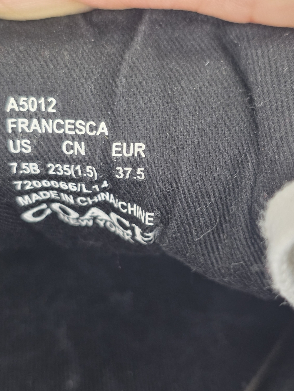 Y2K COACH Women's Francesca C Signature Logo Black Gray Sneakers Size 7.5B - Picture 16 of 16